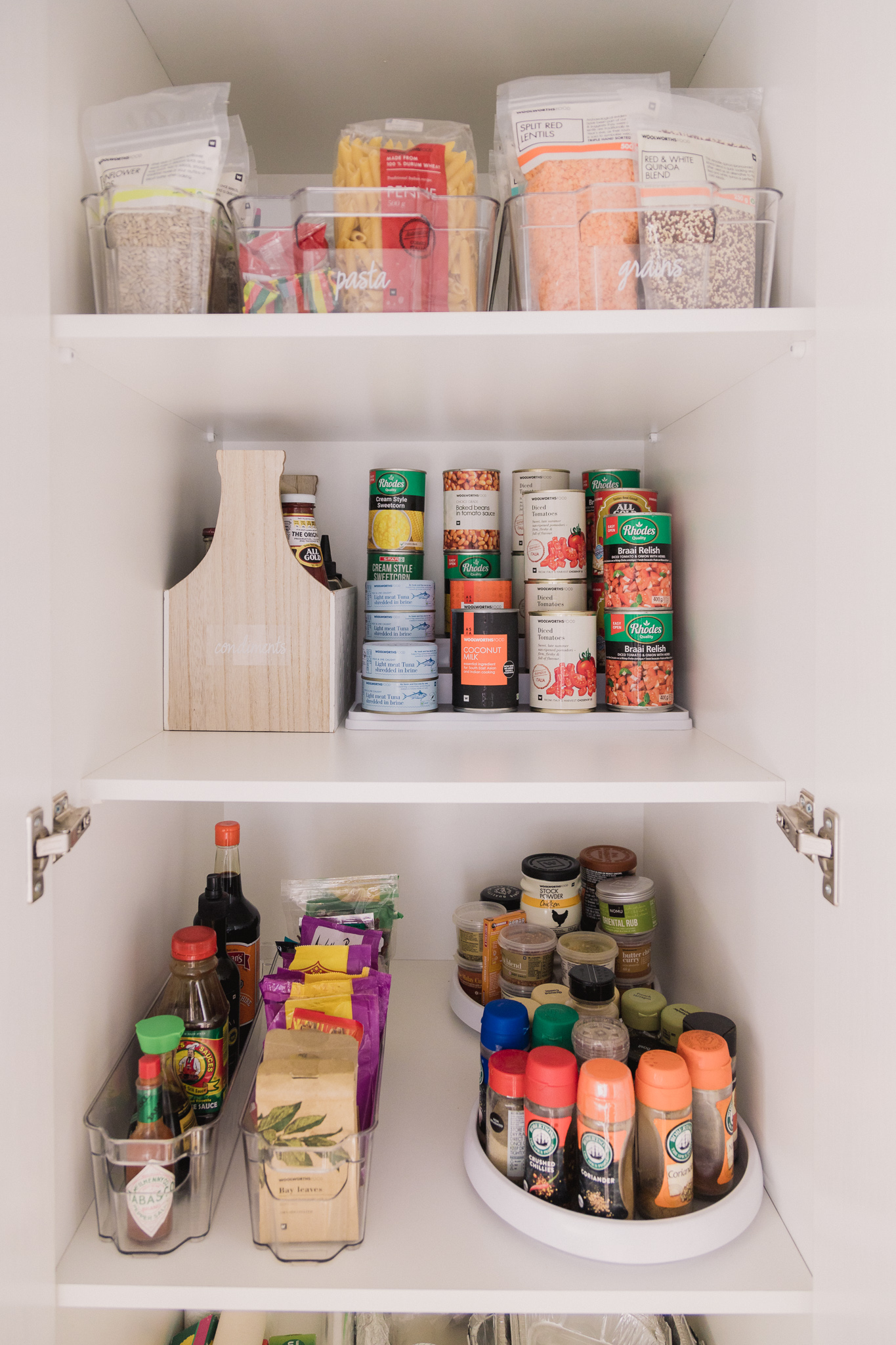 After sorted spices cupboard